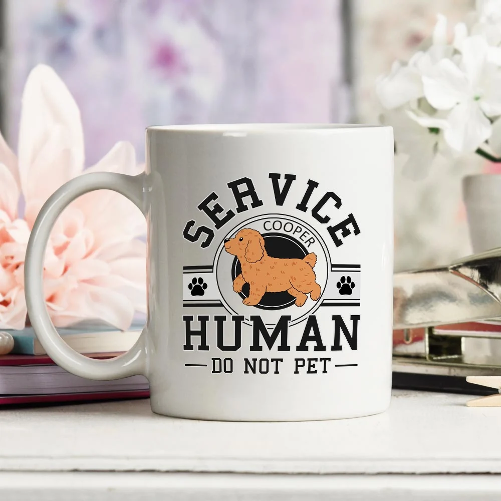 Service Human Logo - Personalized Custom Coffee Mug - Image 2