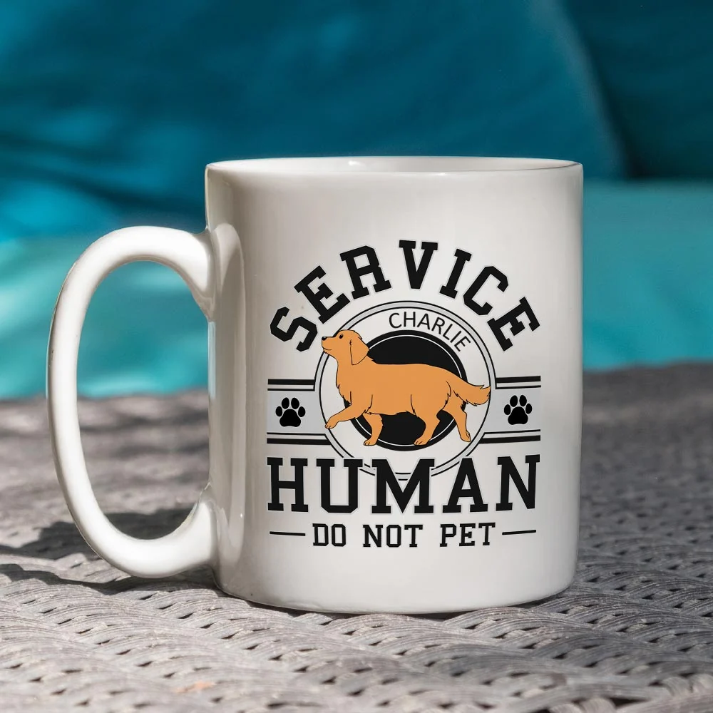 Service Human Logo - Personalized Custom Coffee Mug - Image 3