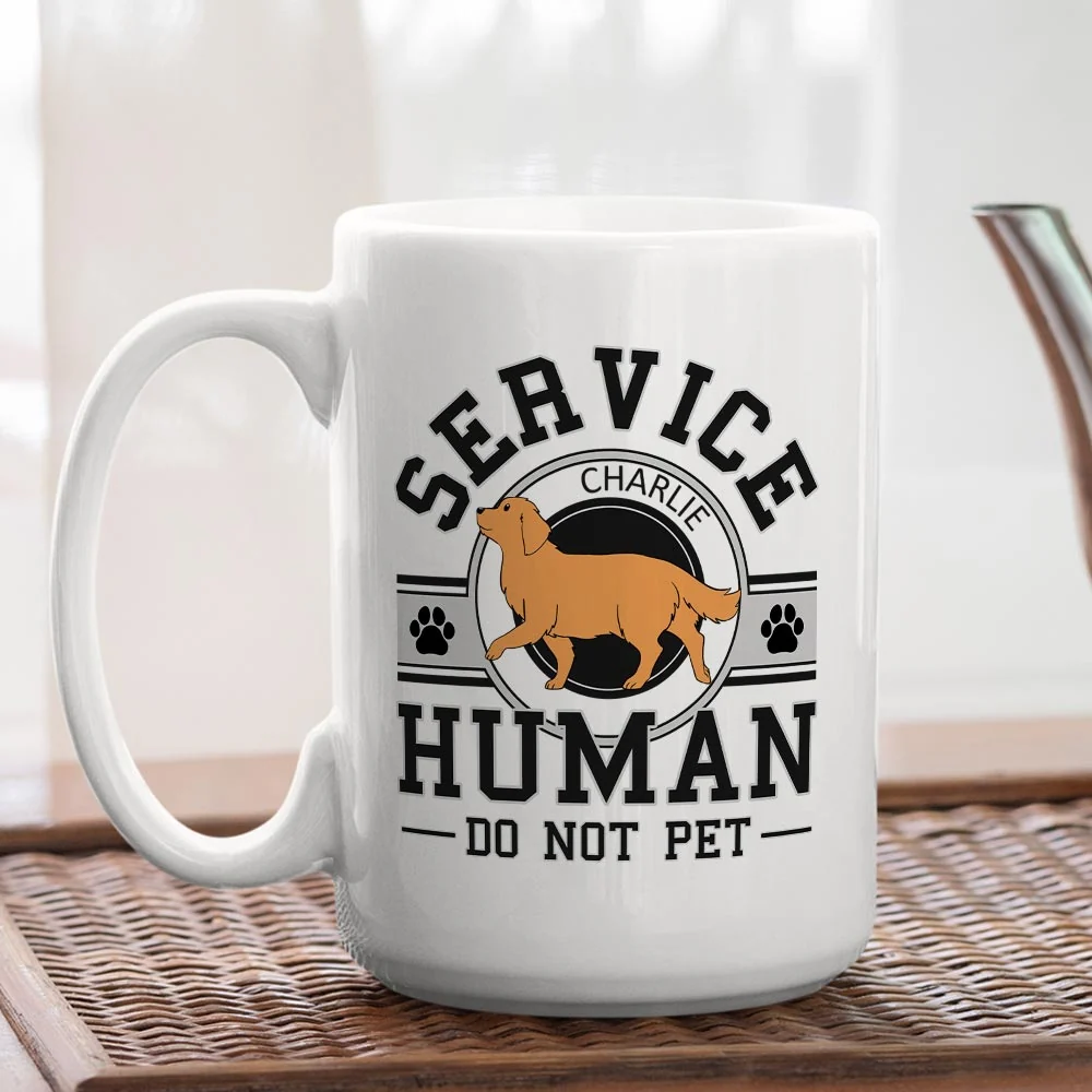 Service Human Logo - Personalized Custom Coffee Mug - Image 4