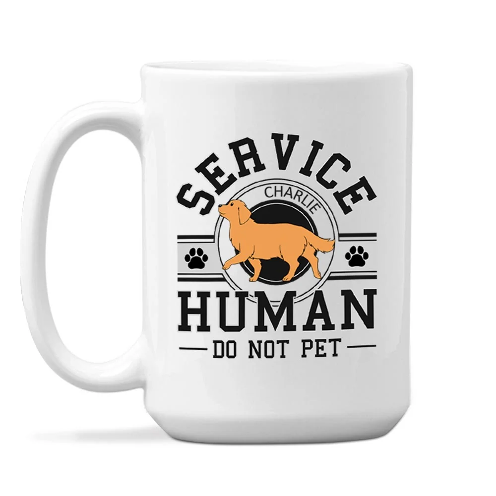 Service Human Logo - Personalized Custom Coffee Mug - Image 5