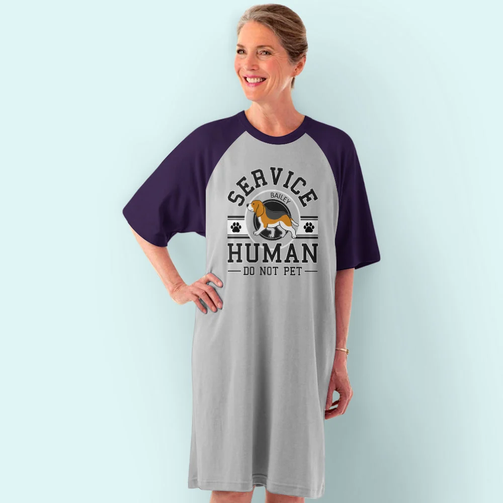Service Human Logo - Personalized Custom 3/4 Sleeve Dress - Image 5