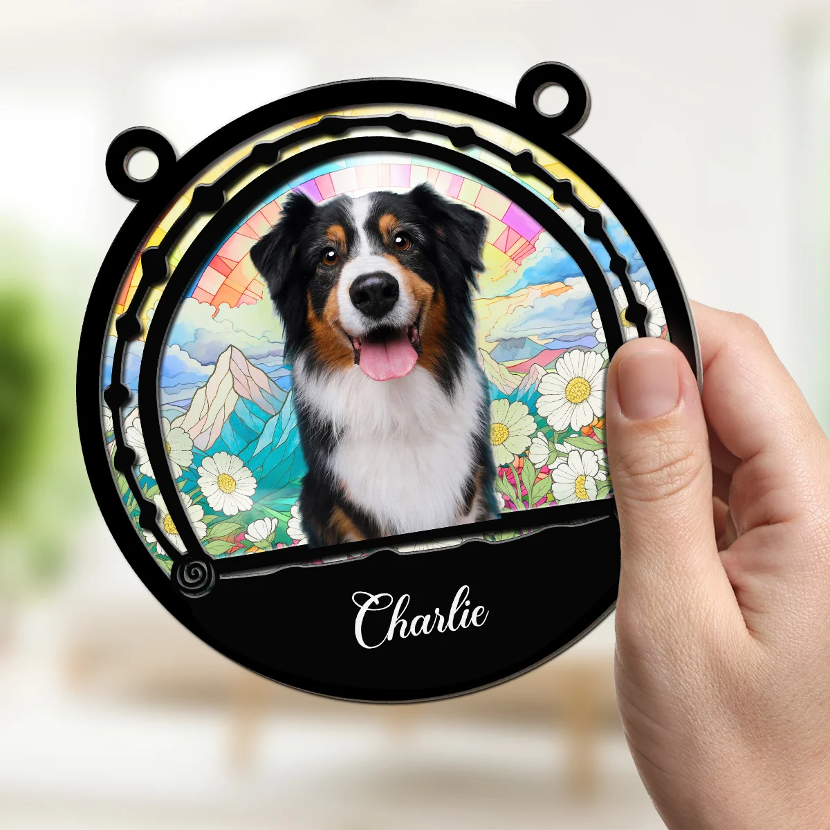 Seven Shades Of Color Photo - Personalized Custom Suncatcher - Image 3