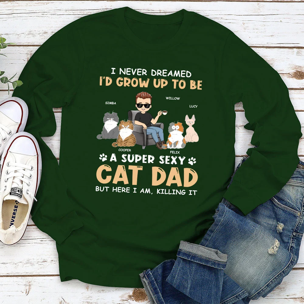 Sexy Dad Mom - Personalized Custom Long Sleeve T-shirt - Image 4