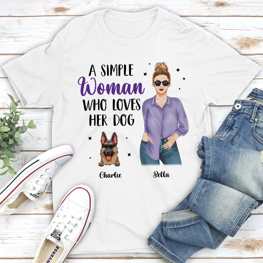 Simple Woman Purple - Personalized Custom Unisex T-shirt - Image 2