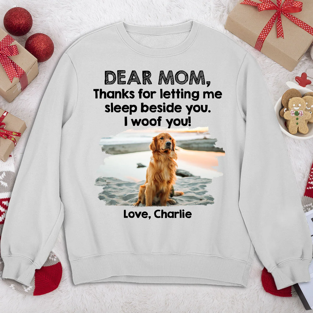 Sleep Beside Mom And Dad Photo - Personalized Custom Sweatshirt - Image 2