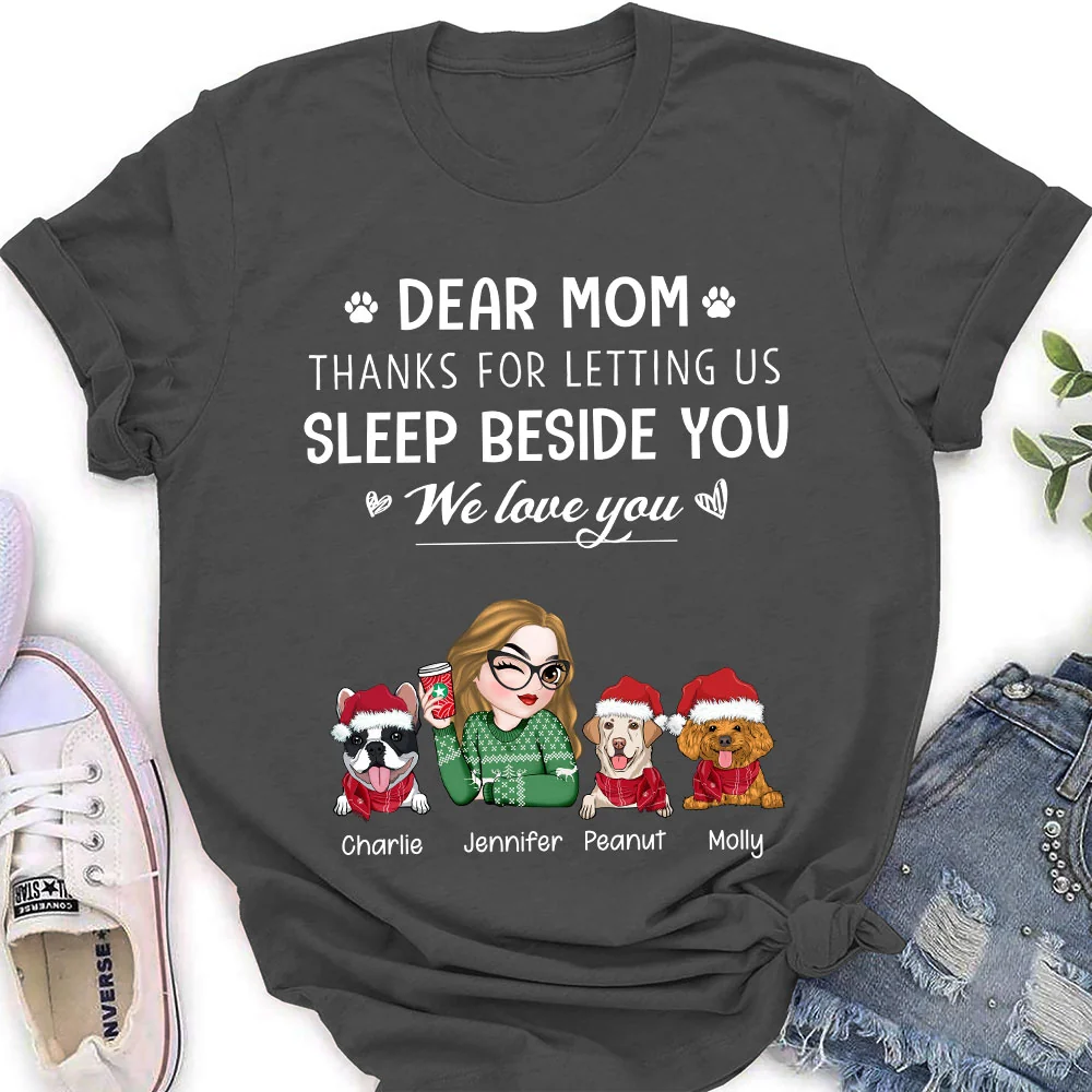 Sleep Beside You, I Love You - Personalized Custom Women's T-Shirt - Image 4