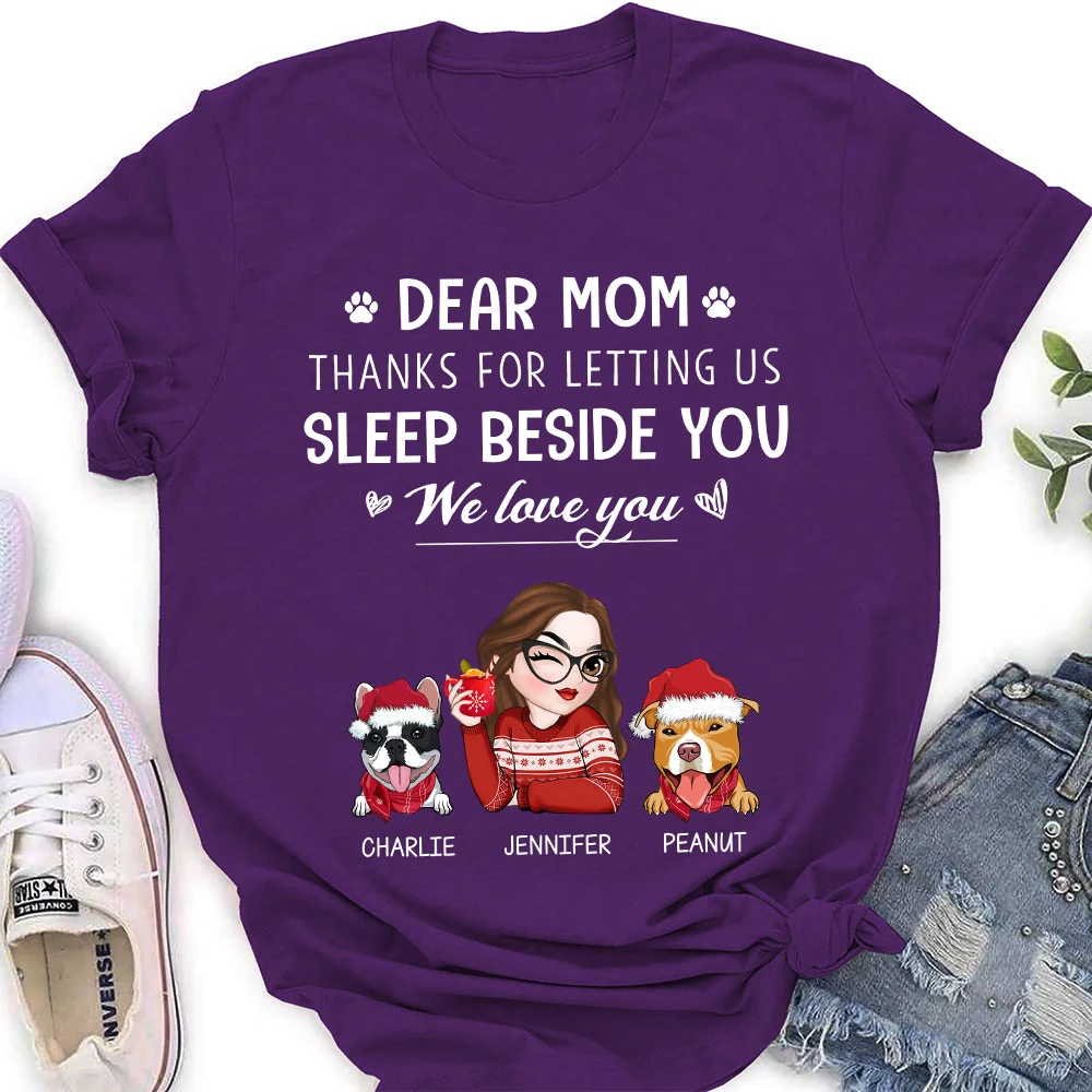 Sleep Beside You, I Love You - Personalized Custom Women's T-Shirt - Image 5