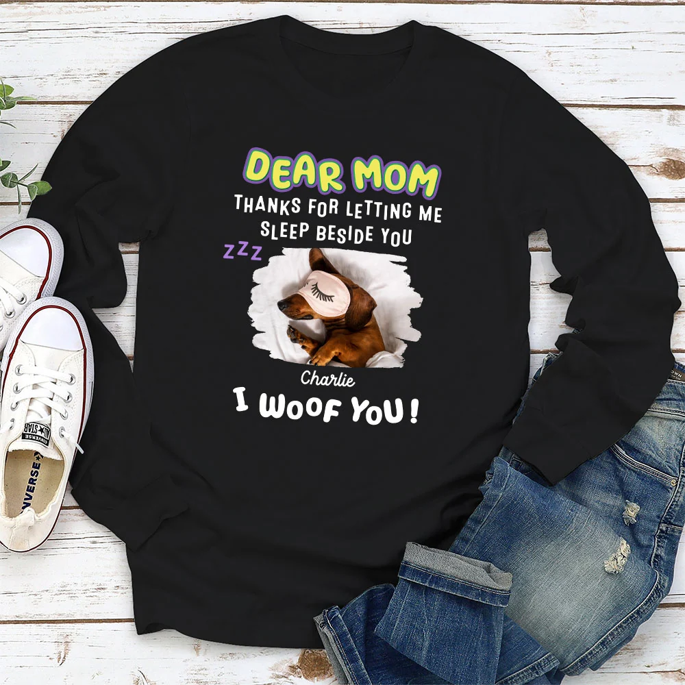 Sleep Beside You Photo - Personalized Custom Long Sleeve T-Shirt - Image 2