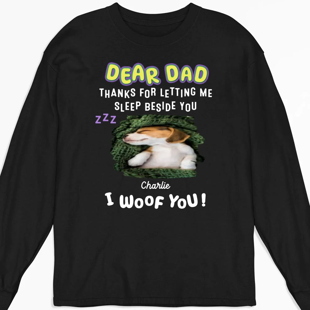 Sleep Beside You Photo - Personalized Custom Long Sleeve T-Shirt - Image 5