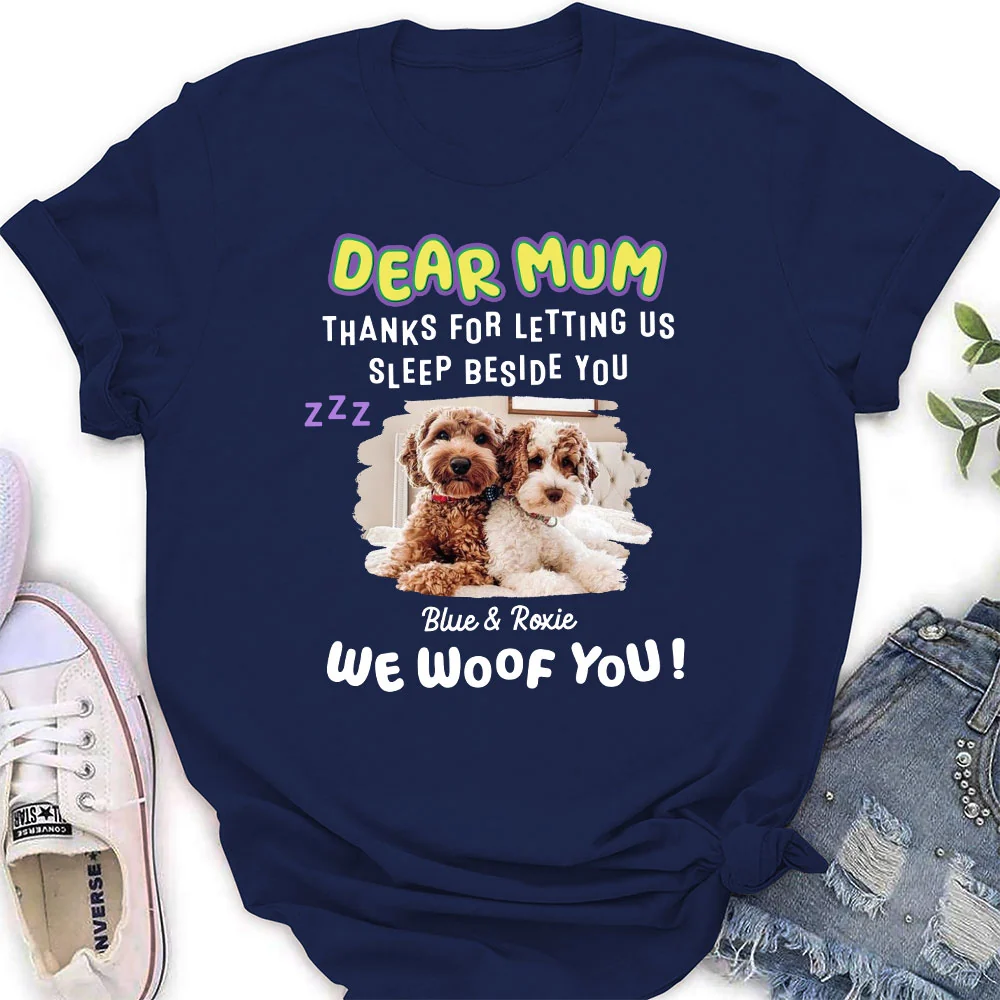 Sleep Beside You Photo - Personalized Custom Women's T-Shirt - Image 2