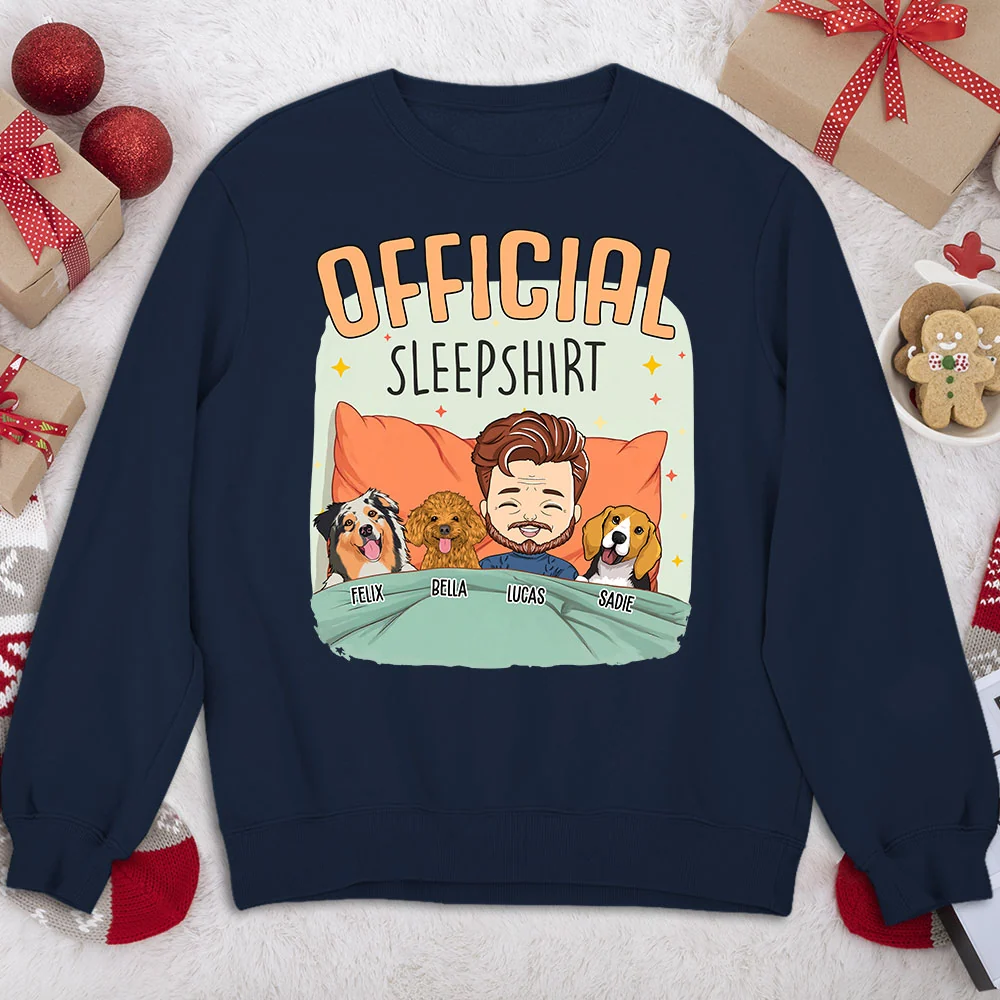 Sleep With My Dog - Personalized Custom Sweatshirt - Image 4