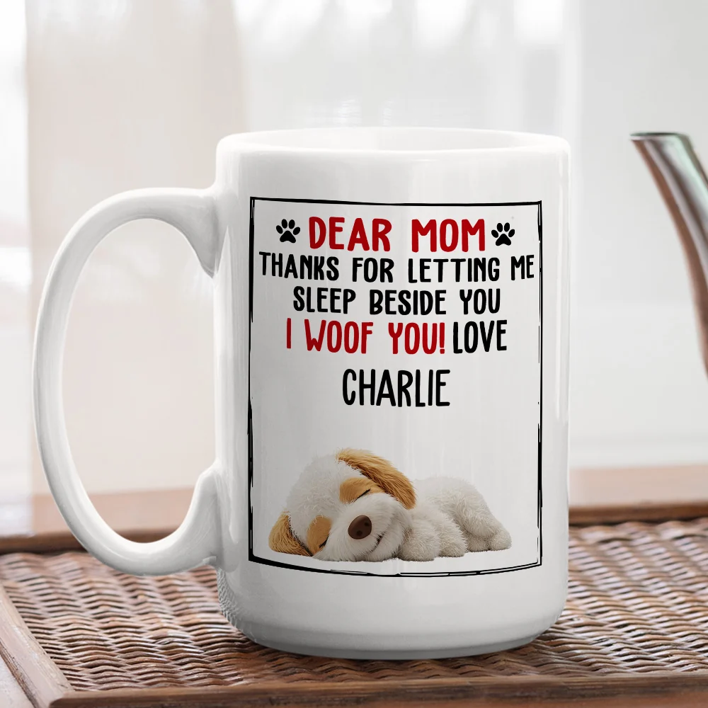 Sleeping Beside Mommy Is My Favorite - Personalized Custom Coffee Mug - Image 4