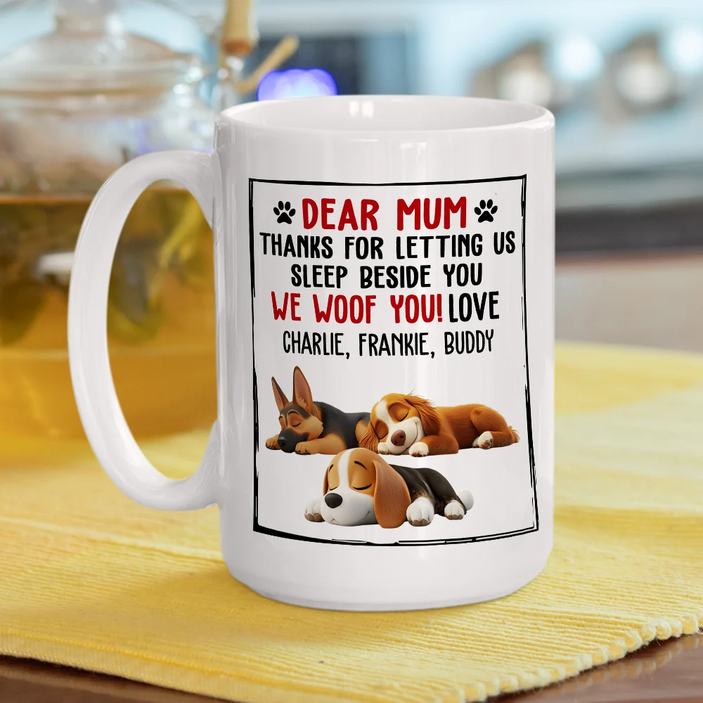 Sleeping Beside Mommy Is My Favorite - Personalized Custom Coffee Mug - Image 5