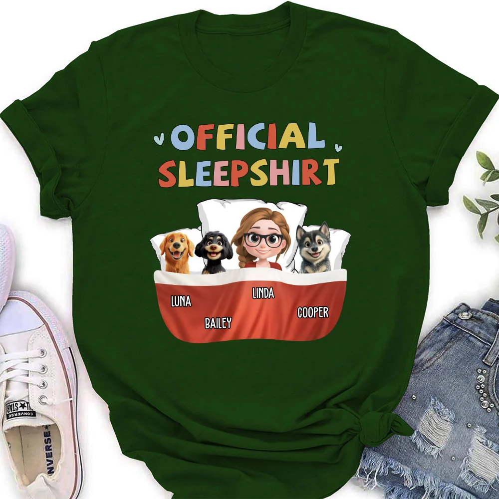 Sleeping Dog Sleepshirt New Style Ver 2 - Personalized Custom Women's T-Shirt - Image 4