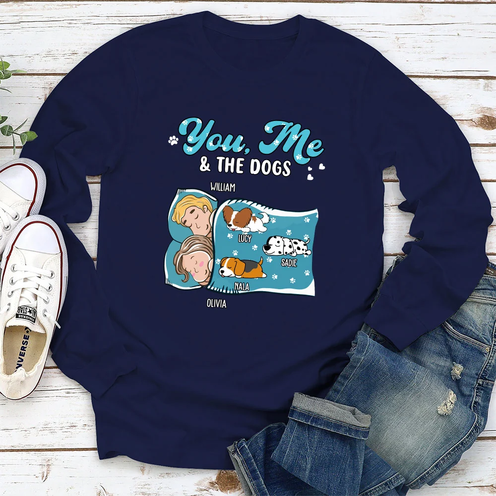 Sleepshirt You And Me And The Dogs - Personalized Custom Long Sleeve - Image 2