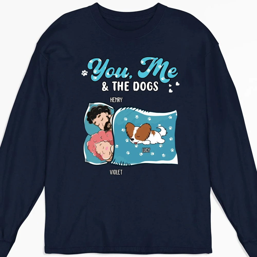 Sleepshirt You And Me And The Dogs - Personalized Custom Long Sleeve - Image 5
