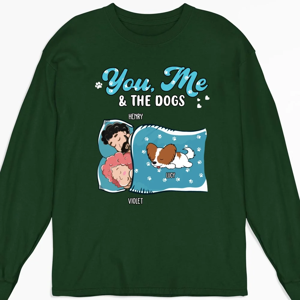 Sleepshirt You And Me And The Dogs - Personalized Custom Long Sleeve - Image 6