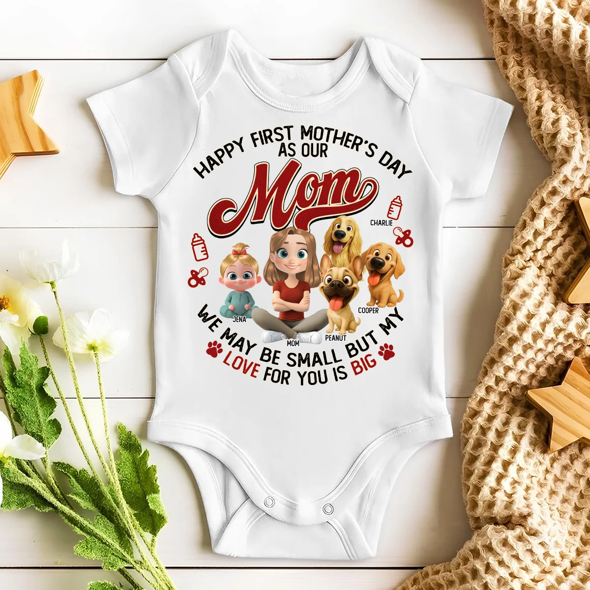 Small In Size Big In Love - Personalized Custom Baby Onesie - Image 3