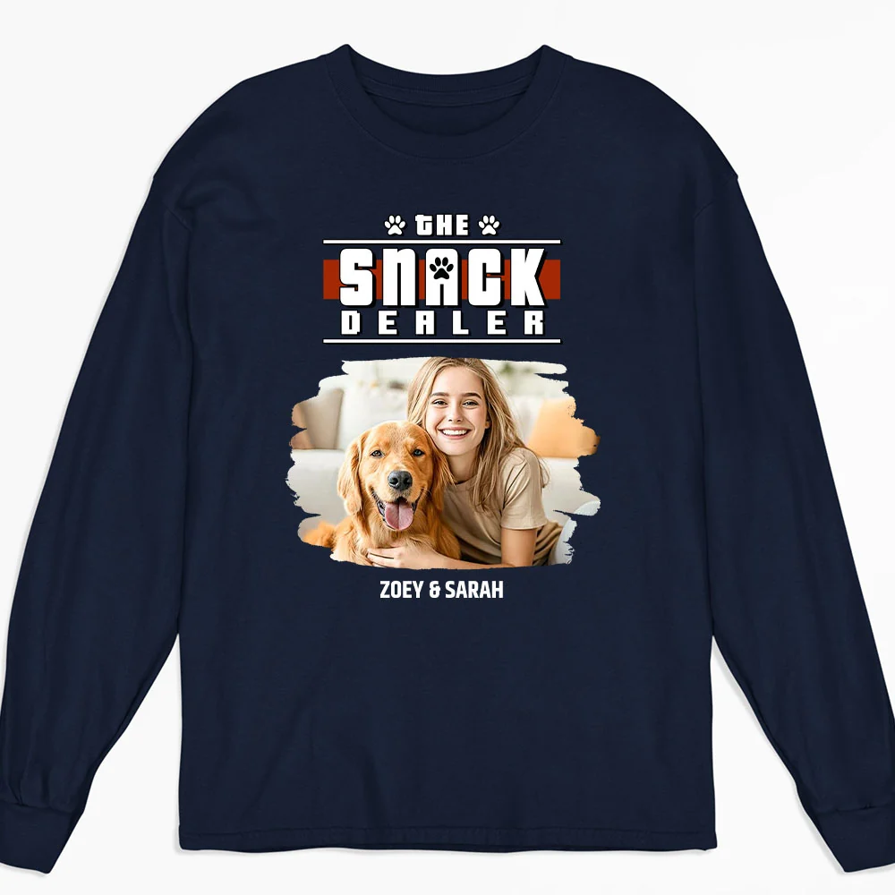 Snack Dealer Cartoon Photo - Personalized Custom Long Sleeve T-Shirt