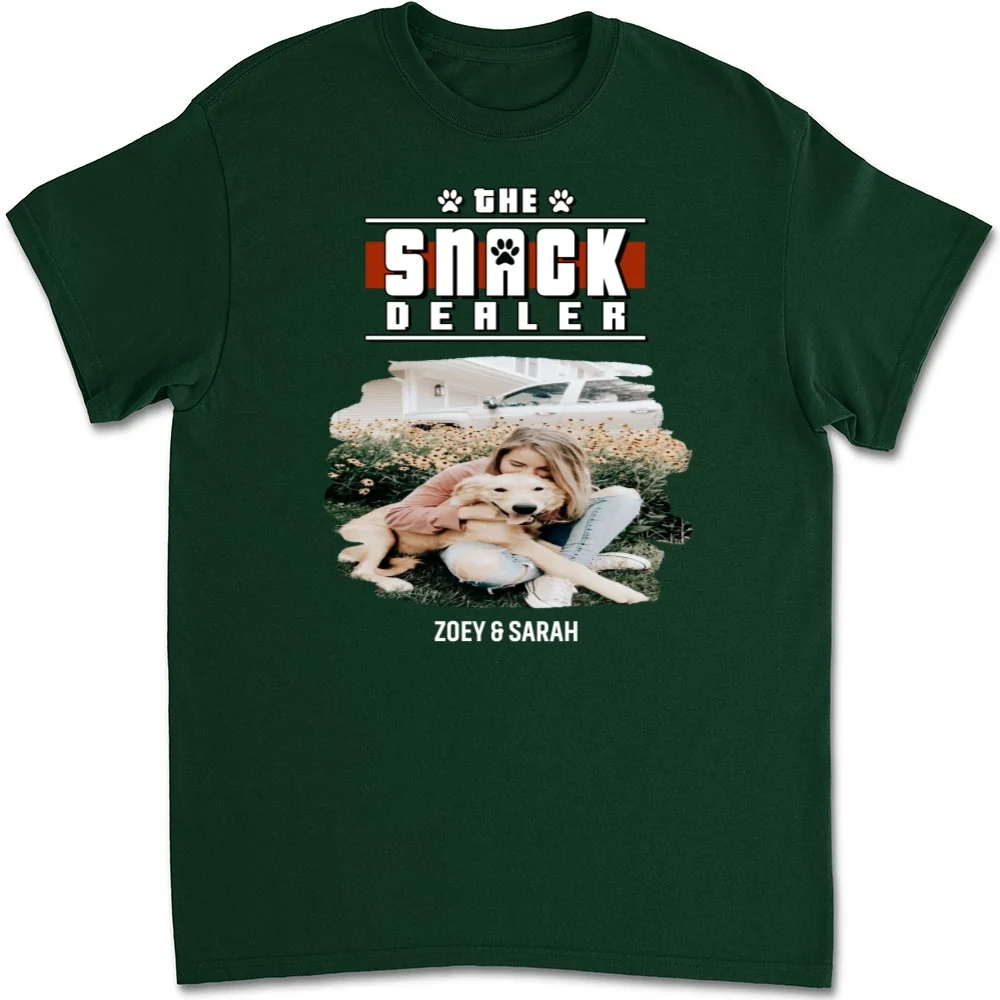 Snack Dealer Cartoon Photo - Personalized Custom Unisex T-Shirt - Image 9