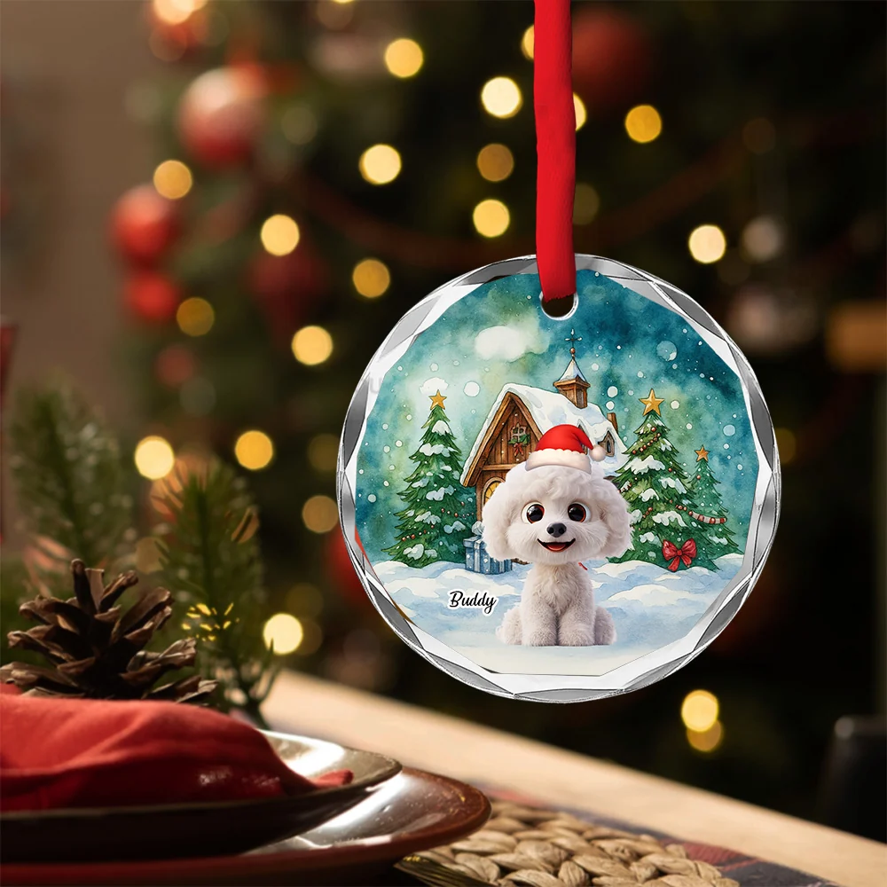 Snow Is Falling - Personalized Custom Glass Ornament - Image 4
