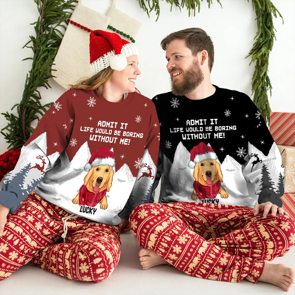 Snowy Boring Without Us - Personalized Custom All-Over-Print Sweatshirt - Image 6