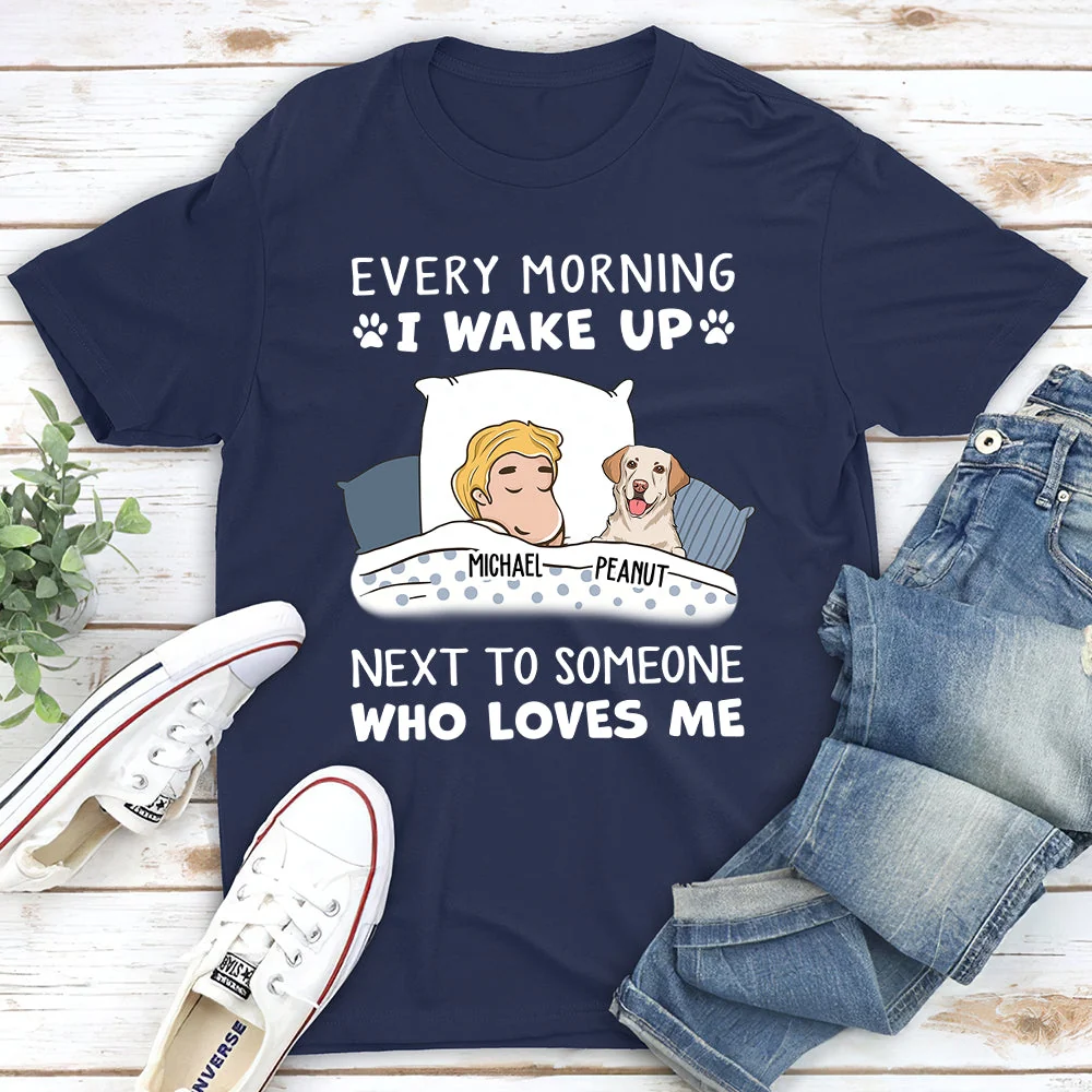 Someone Loves Me - Personalized Custom Unisex T-shirt - Image 2