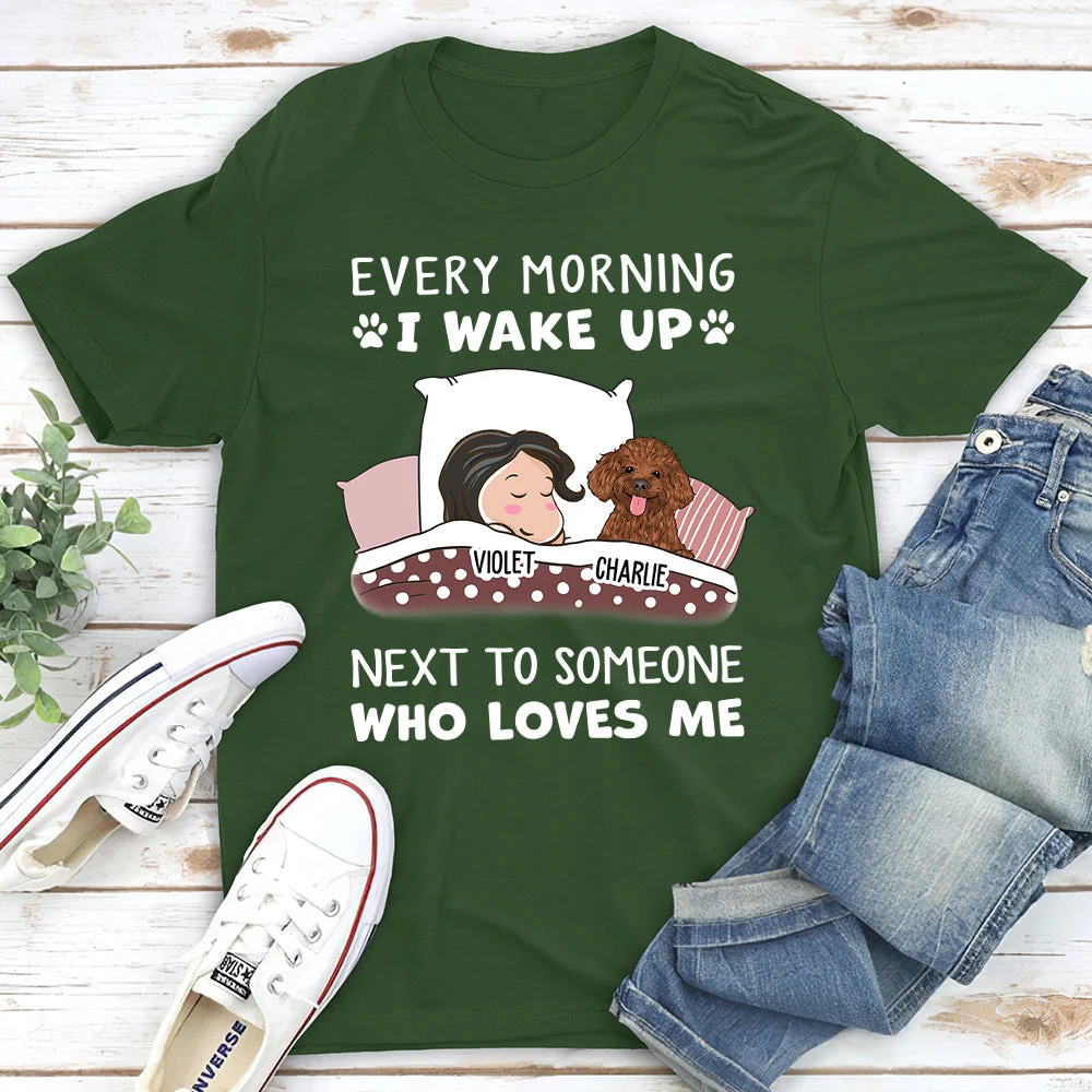 Someone Loves Me - Personalized Custom Unisex T-shirt - Image 3