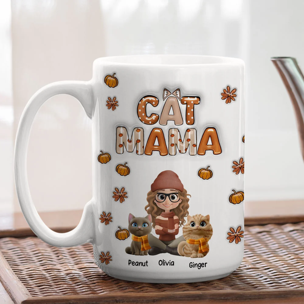 Spicy Cinnamon Cat Ver - Personalized Custom 3D Inflated Effect Mug - Image 7
