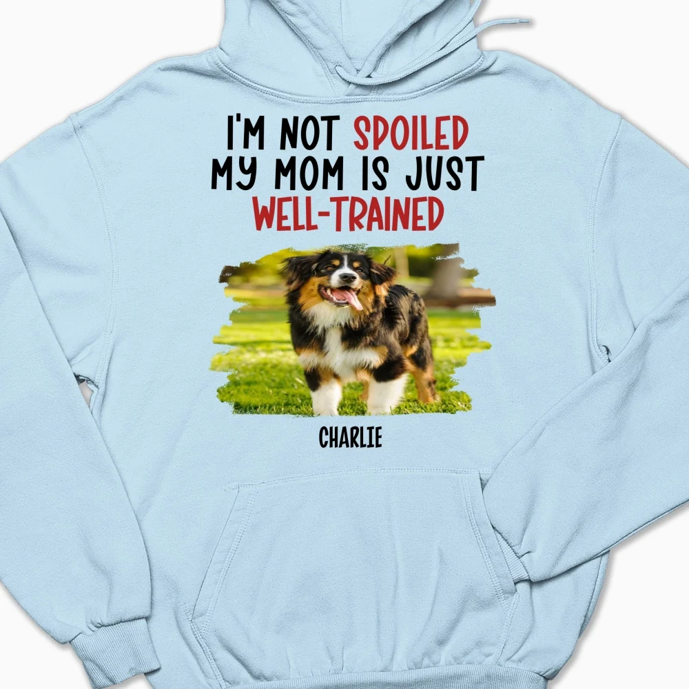 Spoiled Dog And Well Trained Dad Mom Cartoon Photo -Personalized Custom Hoodie - Image 7
