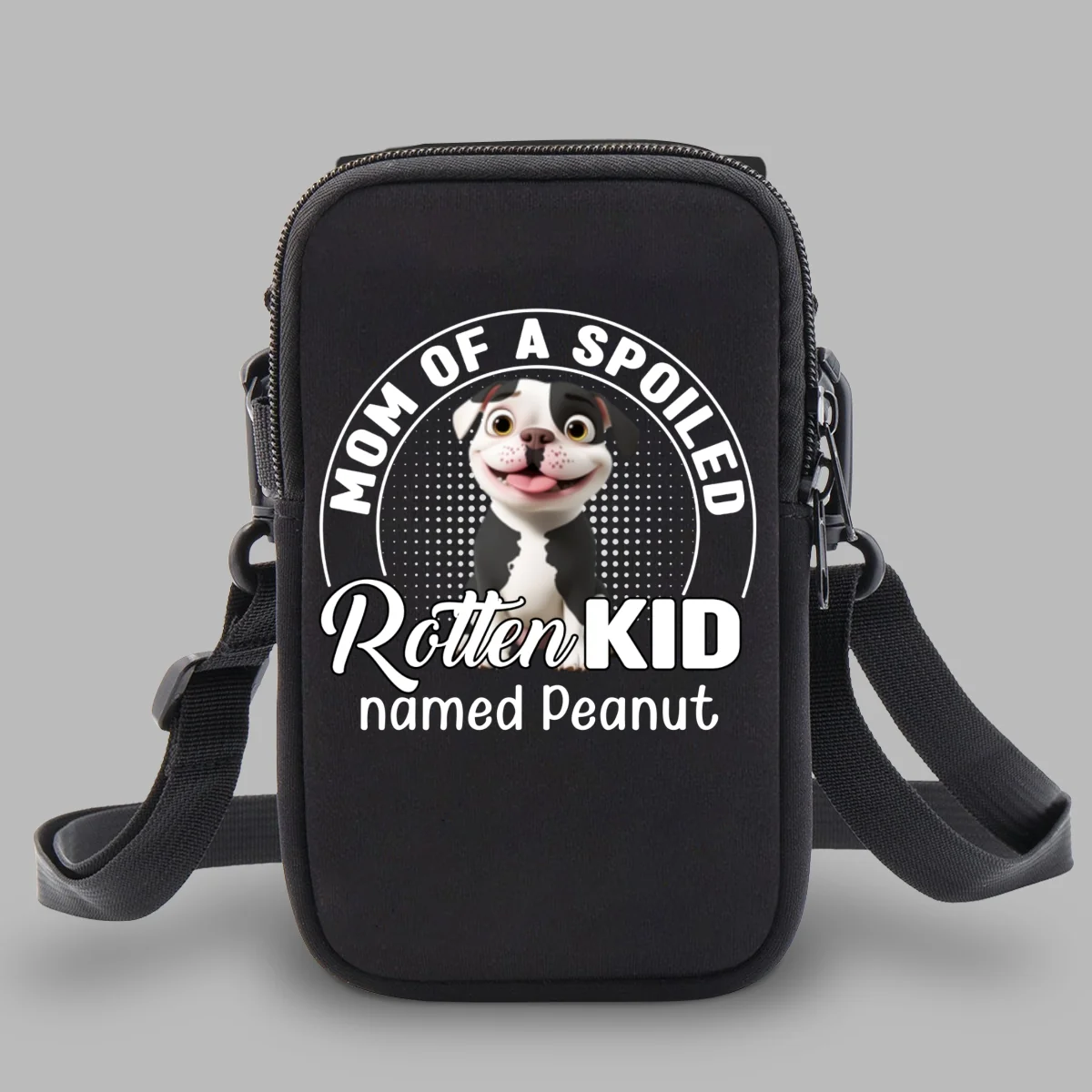 Spoiled Rotten Cartoon Pet - Personalized Custom Water Bottle Carrier Bag - Image 8