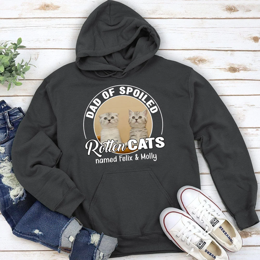 Spoiled Rotten Cats Photo - Personalized Custom Hoodie - Image 5