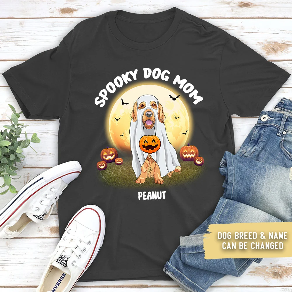 Spooky Dog Mom - Personalized Custom Unisex T-shirt - Image 3