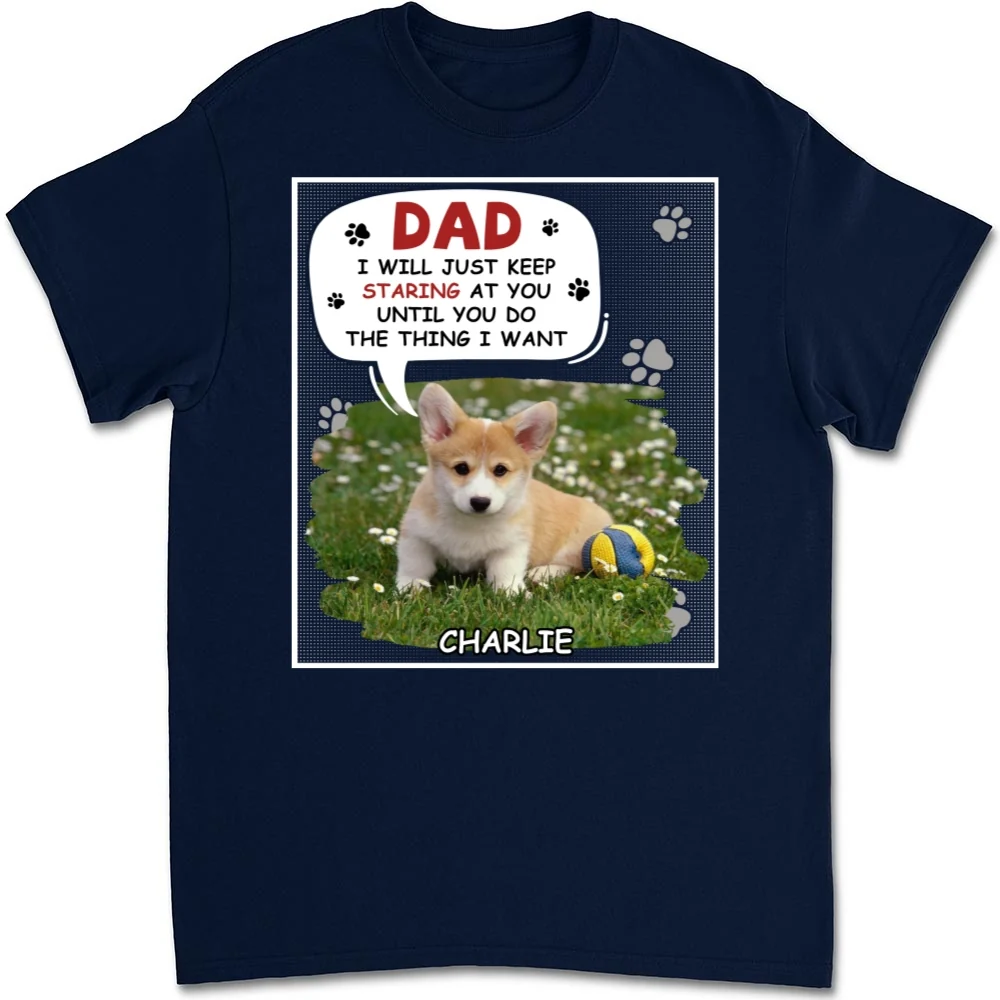 Staring At You Cartoon Photo - Personalized Custom Unisex T-shirt - Image 5