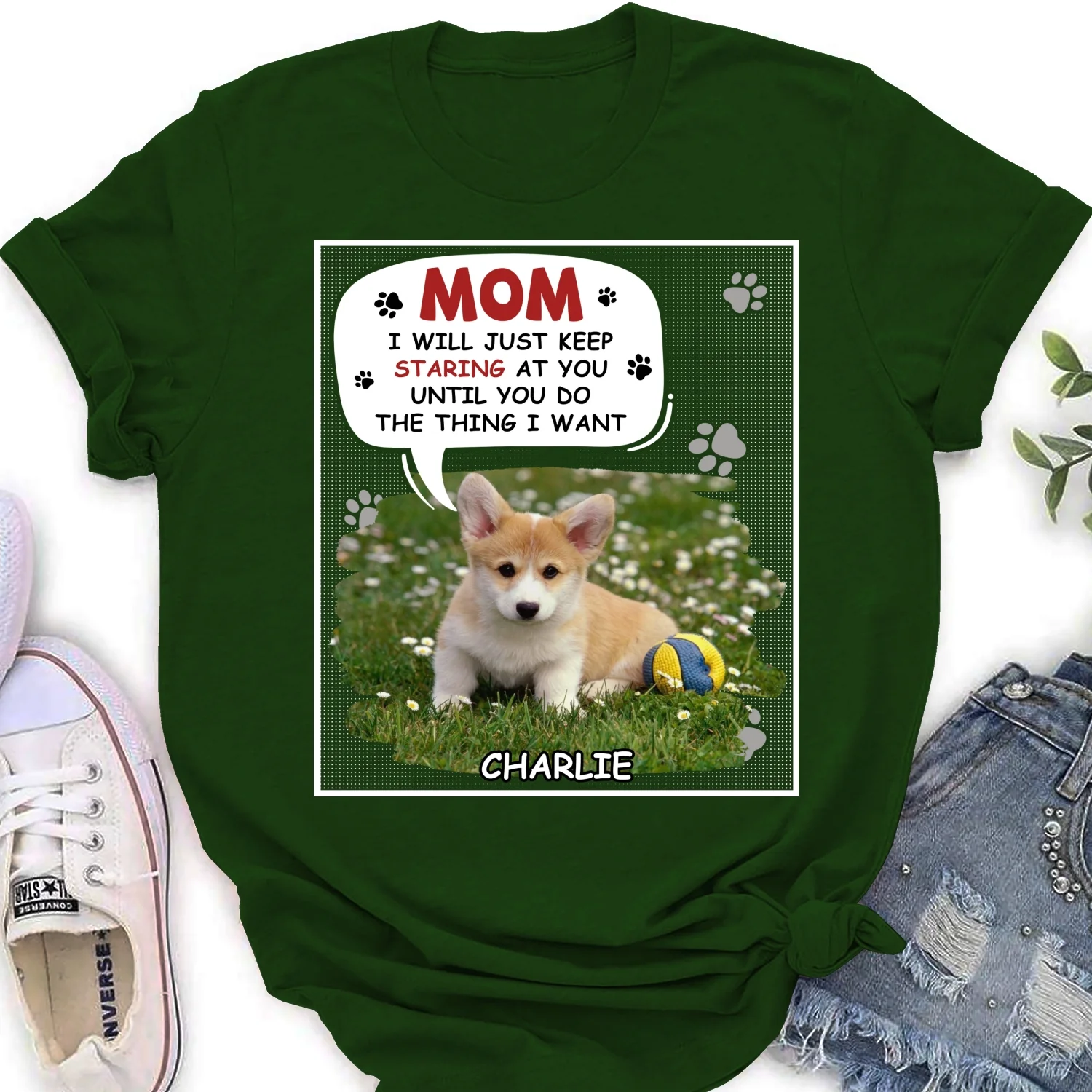 Staring At You Cartoon Photo - Personalized Custom Women's T-shirt - Image 6