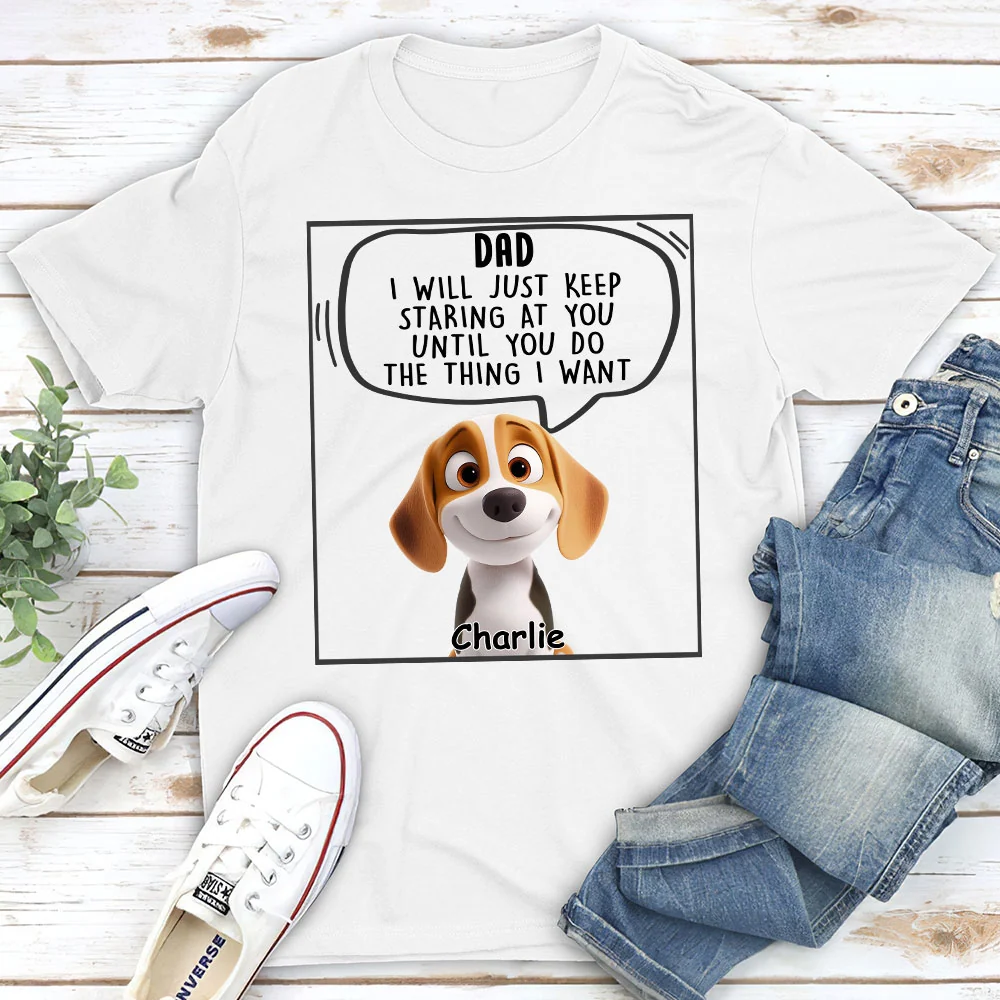 Staring At You Everytime - Personalized Custom Unisex T-Shirt - Image 2