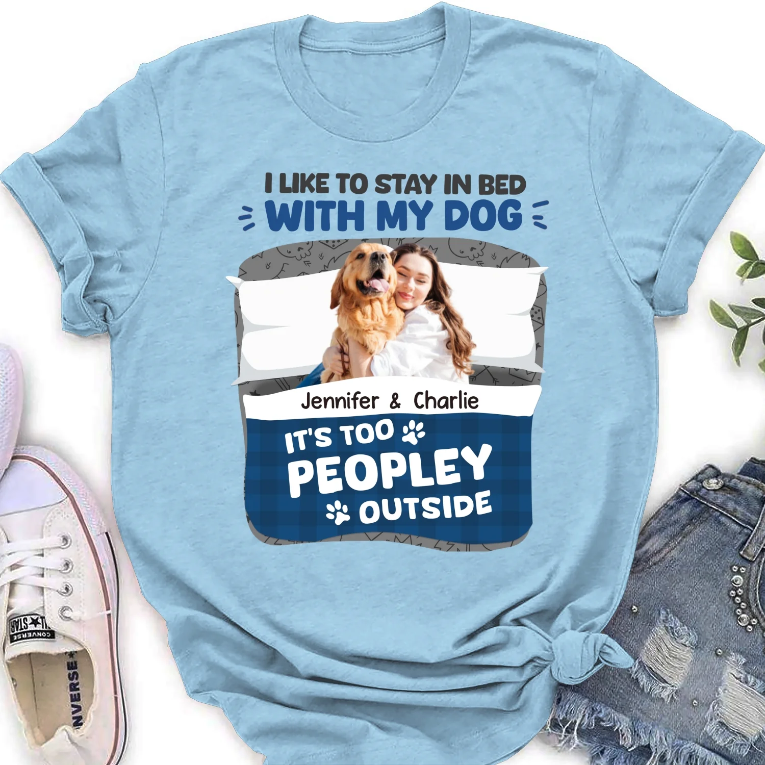 Stay Warm In Christmas Day Photo - Personalized Custom Women's T-shirt - Image 8