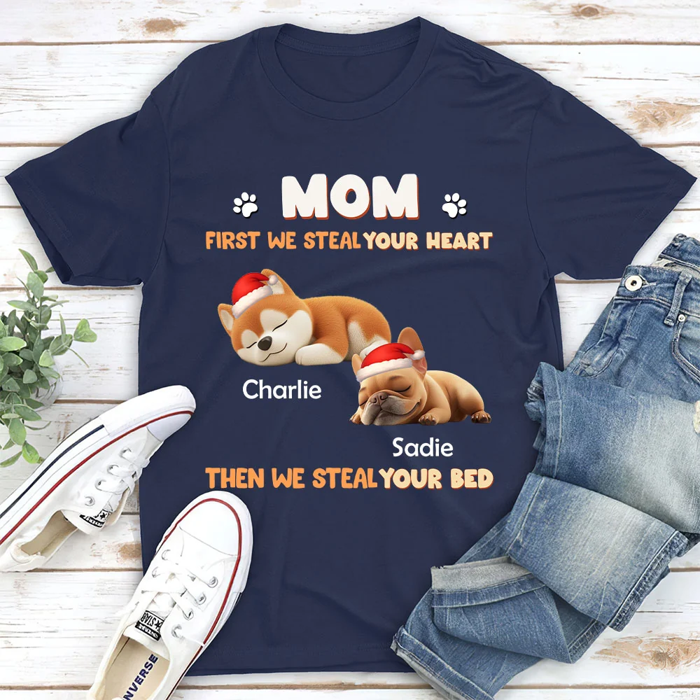 Steal Your Dog Parent Life - Personalized Custom Unisex T-shirt - Image 5