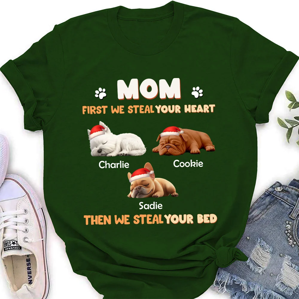 Steal Your Dog Parent Life - Personalized Custom Women's T-Shirt - Image 5