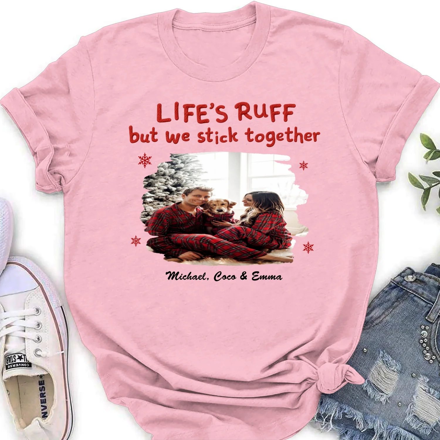 Stick Together Despite All Photo - Personalized Custom Women's T-Shirt - Image 8