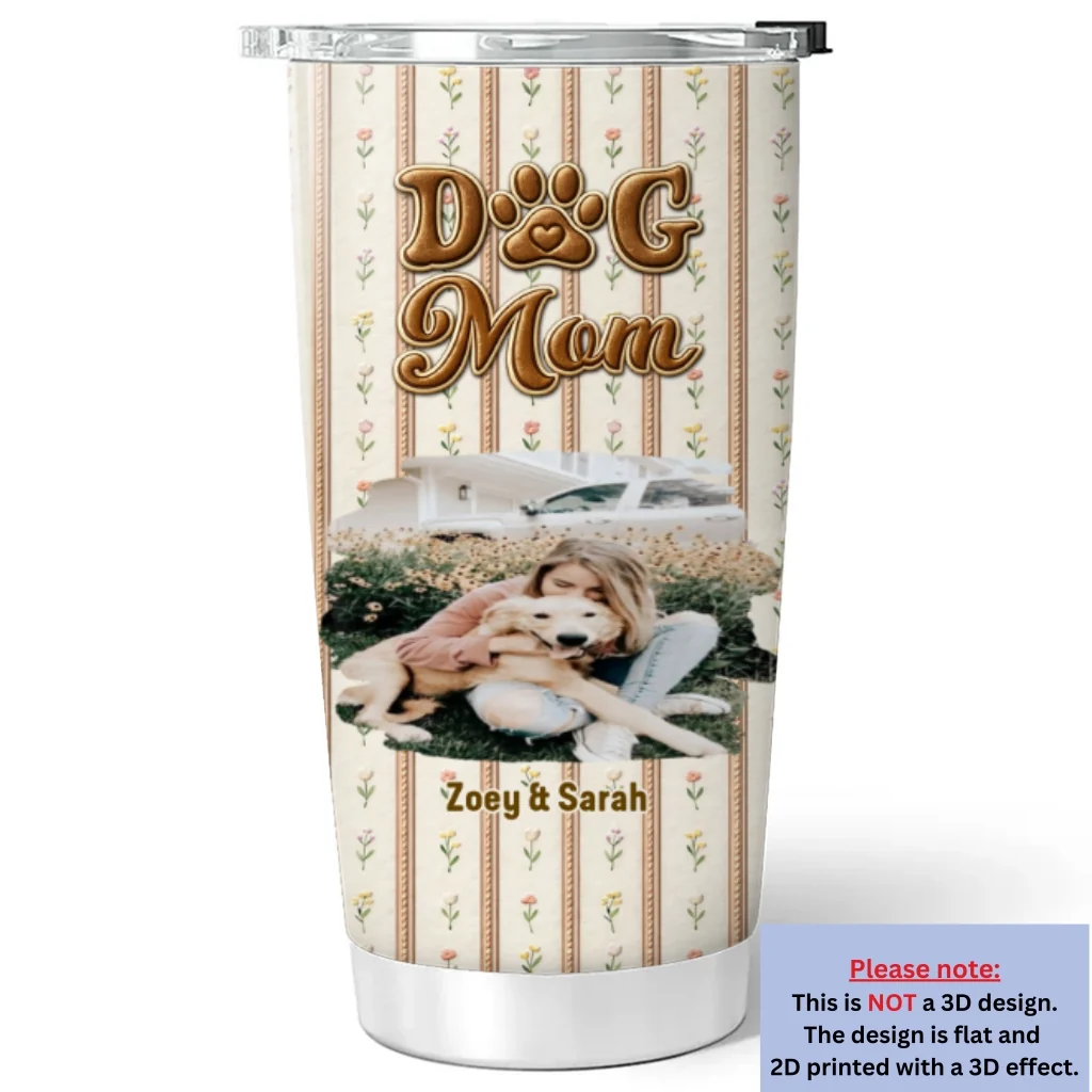 Storybook Dog Mom Photo - Personalized Custom Tumbler - Image 6