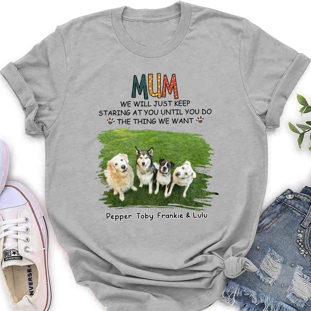 Storybook Dogs Keep Staring At You Photo - Personalized Custom Women's T-Shirt - Image 2
