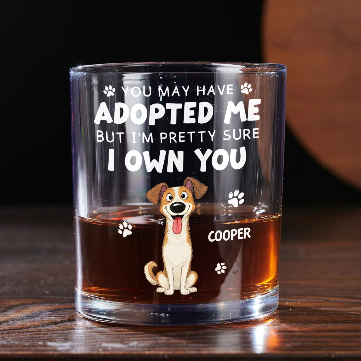 Stylized Funny Pretty Sure - Personalized Custom Whiskey Glass