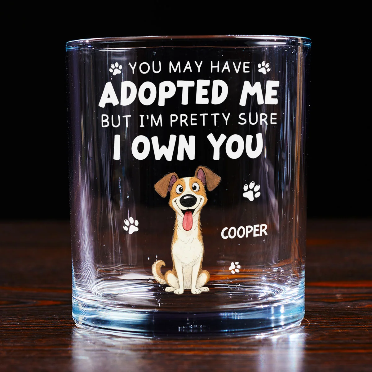 Stylized Funny Pretty Sure - Personalized Custom Whiskey Glass - Image 2