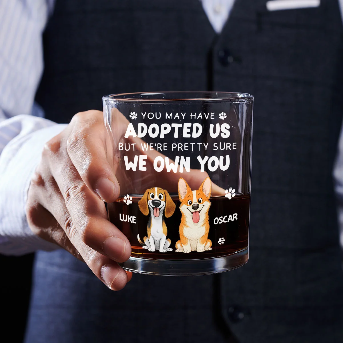 Stylized Funny Pretty Sure - Personalized Custom Whiskey Glass - Image 3