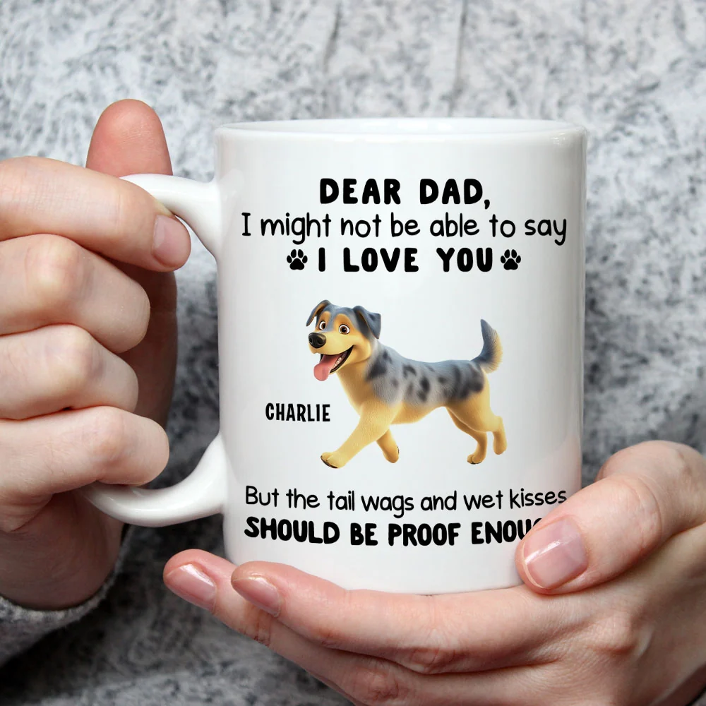 Tail Wags And Wet Kisses - Personalized Custom Coffee Mug - Image 3