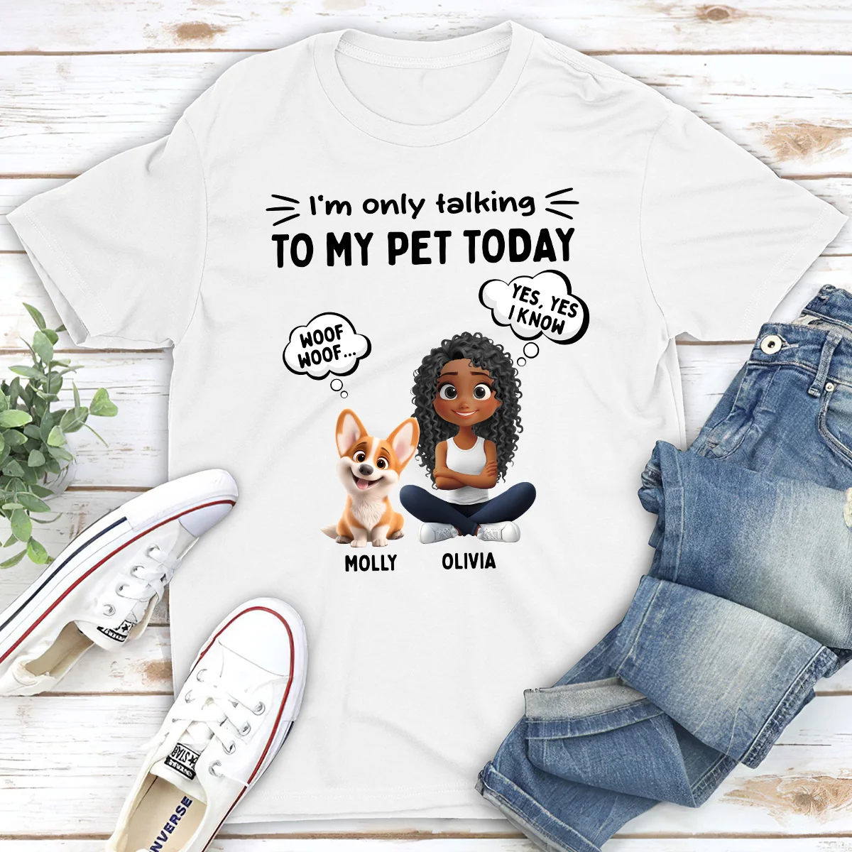 Talk To My Pet - Personalized Custom Unisex T-Shirt - Image 2