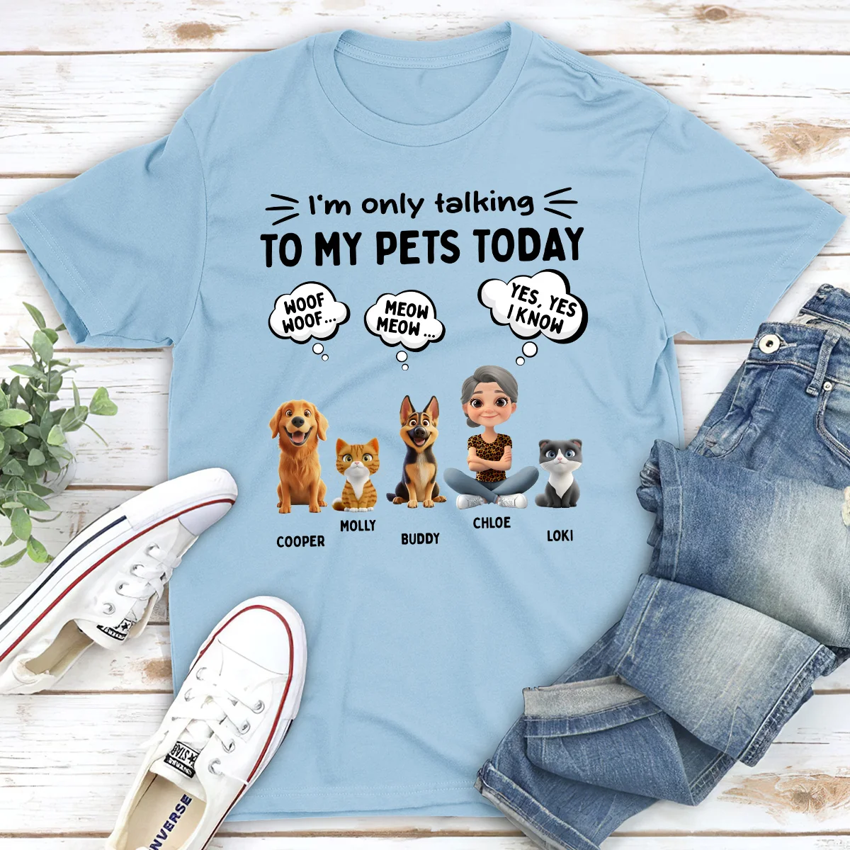Talk To My Pet - Personalized Custom Unisex T-Shirt - Image 4
