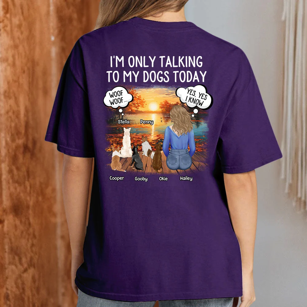 Talking To Dog Cat - Personalized Custom Premium T-shirt - Image 4