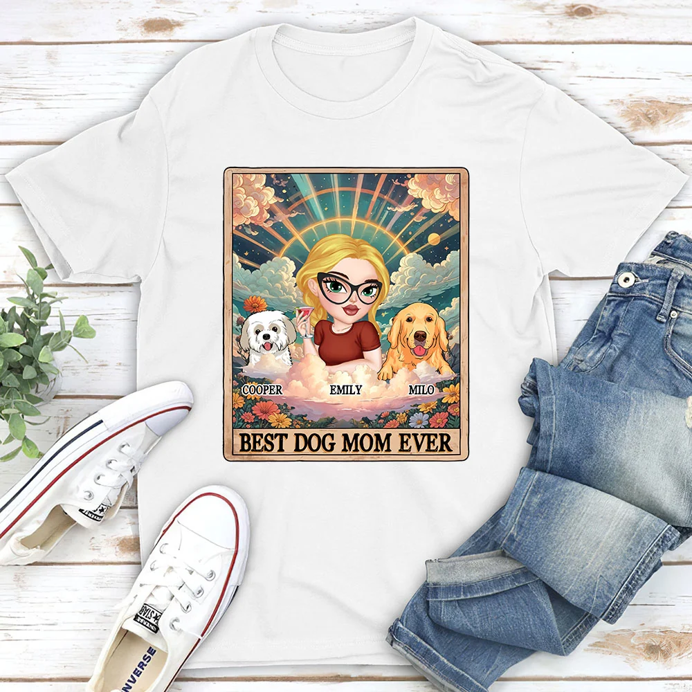 Tarot Dog Mom - Personalized Custom Unisex T-shirt - Image 2